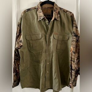 WHITETAILS LENGENDARY Turkey Print Long Sleeve Shirt Size Large